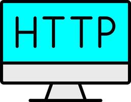 http bolacha linha preenchidas ícone vetor