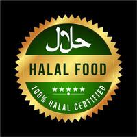 halal Comida logotipo, ícone e Distintivos, halal certificado logotipo vetor