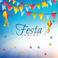 festa junina Brasil festival festa feriado celebração colorida fundo ilustração vetor