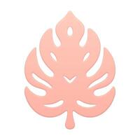 ervas ornamentado samambaia selva paraíso Palma árvore folhagem Rosa elegante decoração 3d ícone realista vetor