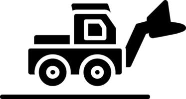 ícone de glifo de caminhão carregador vetor
