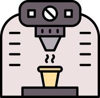 ícone cheio de linha de máquina de café vetor
