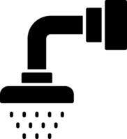 ícone de glifo de cabeça de chuveiro vetor