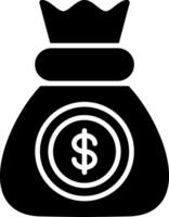 ícone de glifo de dinheiro vetor