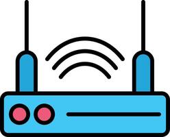 roteador dispositivo linha preenchidas ícone vetor
