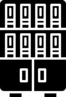 ícone de glifo de estante vetor