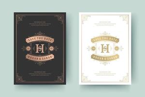 Casamento convite Salve  a encontro cartão tipográfico elegante modelo ilustração. vetor