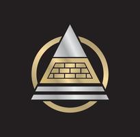 ilustração do design do logotipo da pirâmide vetor