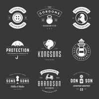 vintage logotipos Projeto modelos definir. logotipos elementos coleção vetor