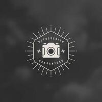 fotógrafo logotipo modelo. Projeto elemento vintage estilo para logótipo vetor