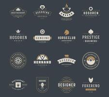 vintage logotipos Projeto modelos definir. Projeto elementos, logotipo elementos vetor