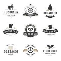 vintage logotipos Projeto modelos definir. Projeto elementos vetor