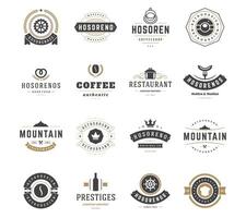 vintage logotipos Projeto modelos definir. vetor