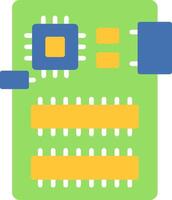 o circuito borda plano ícone vetor