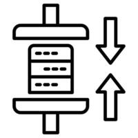 dados compressão ícone linha ilustração vetor