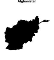 Afeganistão em branco esboço mapa vetor