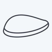 ícone frango seios. relacionado para saudável Comida símbolo. linha estilo. simples Projeto ilustração vetor