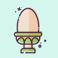 ícone fervido ovo. relacionado para saudável Comida símbolo. mbe estilo. simples Projeto ilustração vetor