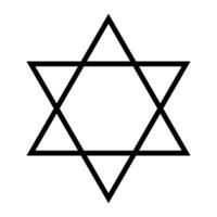 simples judaico ícone. Estrela do david símbolo. vetor