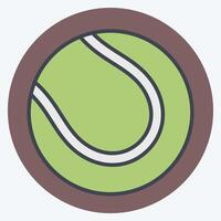 ícone tênis bola. relacionado para tênis Esportes símbolo. cor companheiro estilo. simples Projeto ilustração vetor