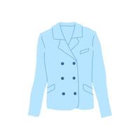 desenho animado roupas masculino azul blazer. vetor