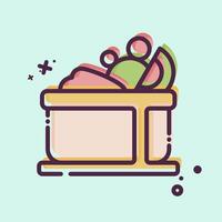 ícone fruta salada. relacionado para saudável Comida símbolo. mbe estilo. simples Projeto ilustração vetor