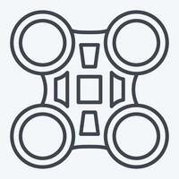 ícone agrícola drone. relacionado para zangão símbolo. linha estilo. simples Projeto ilustração vetor