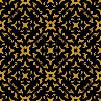 forma de ornamento padrão preto e dourado. fundo abstrato sem costura simples vetor