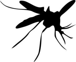 ilustração silhueta do mosquito vetor