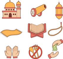 Ramadã ícone Projeto ilustração vetor