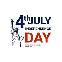 Unidos estados independência dia, 4º do Julho americano liberdade, adequado para fundos, Camisetas, roupas, cartazes, faixas e outras vetor