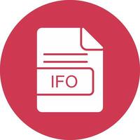 ifo Arquivo formato glifo multi círculo ícone vetor