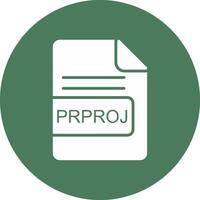 prproj Arquivo formato glifo multi círculo ícone vetor