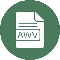 awv Arquivo formato glifo multi círculo ícone vetor