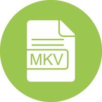 mkv Arquivo formato glifo multi círculo ícone vetor