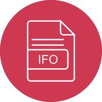 ifo Arquivo formato linha multi círculo ícone vetor