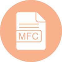 mfc Arquivo formato glifo multi círculo ícone vetor