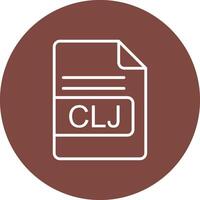 clj Arquivo formato linha multi círculo ícone vetor