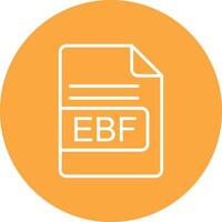 ebf Arquivo formato linha multi círculo ícone vetor