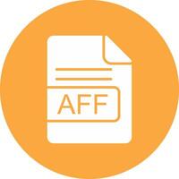 aff Arquivo formato glifo multi círculo ícone vetor