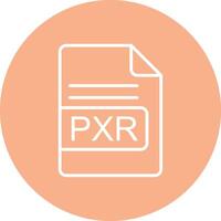 pxr Arquivo formato linha multi círculo ícone vetor