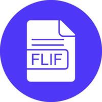 flif Arquivo formato glifo multi círculo ícone vetor