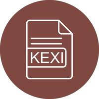 kexi Arquivo formato linha multi círculo ícone vetor