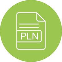 pln Arquivo formato linha multi círculo ícone vetor