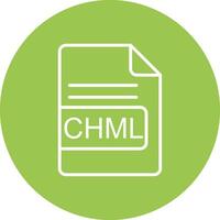 chml Arquivo formato linha multi círculo ícone vetor