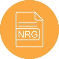 nrg Arquivo formato linha multi círculo ícone vetor