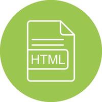 html Arquivo formato linha multi círculo ícone vetor