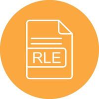 rle Arquivo formato linha multi círculo ícone vetor