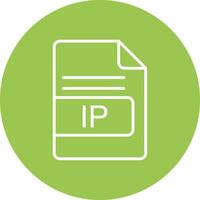 ip Arquivo formato linha multi círculo ícone vetor