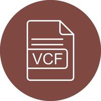 vcf Arquivo formato linha multi círculo ícone vetor